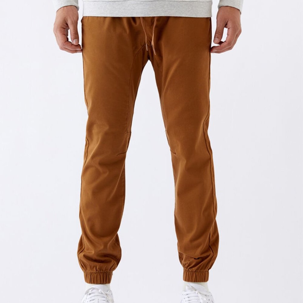 PacSun Men's Jogger Pants - S small - Brown tan skinny - New NWT